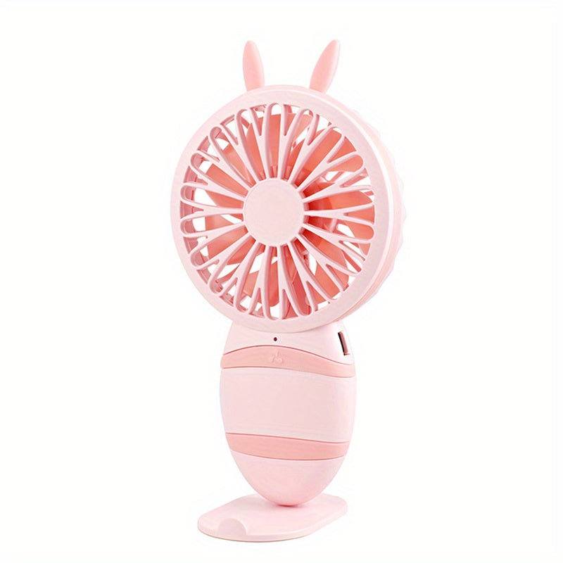 Mini USB Rechargeable Handheld Fan with Phone Holder
