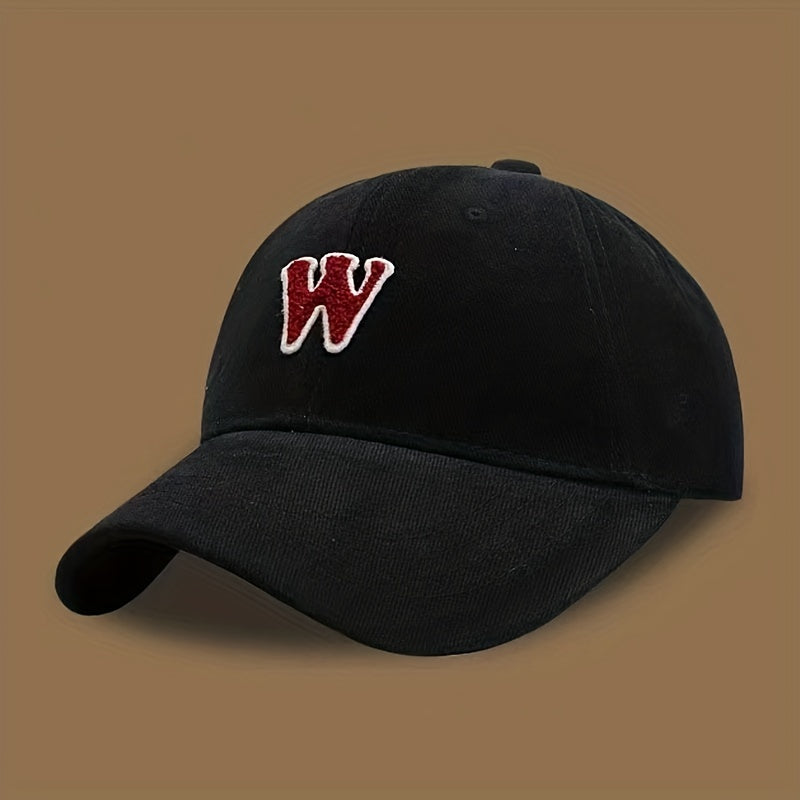 W Embroidery Baseball Cap Casual Women Sun Hat Outdoor Sunscreen Sports Hats