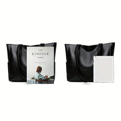Large Capacity Tote Shoulder Bag Zipper Storage Bag