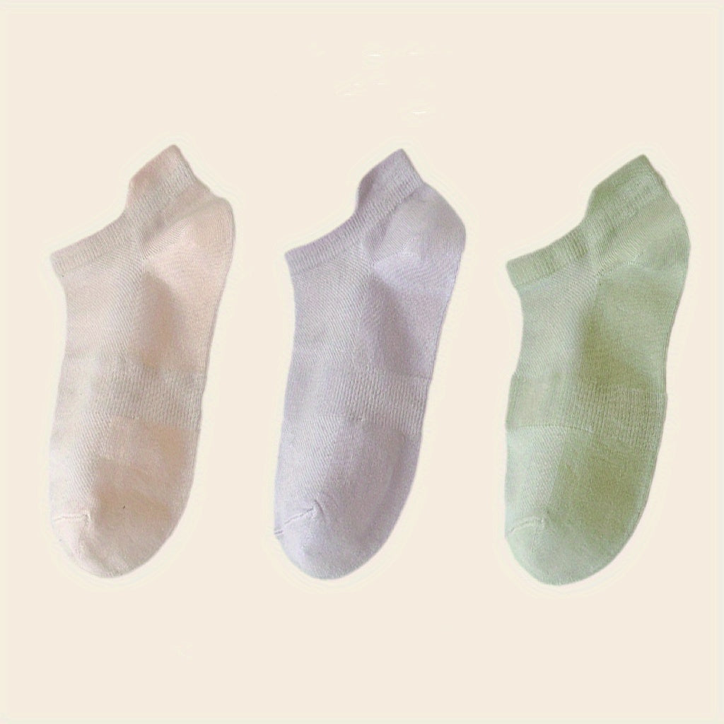 3 Pairs Soft Lightweight Low Cut Ankle Socks Women's Stockings