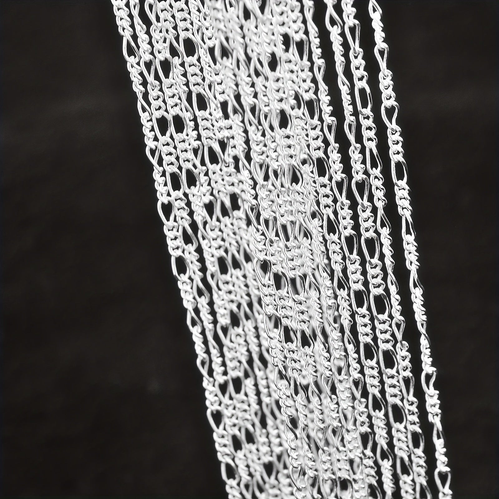 925 Sterling Silver Plate Chain Collar Necklace for DIY Jewelry