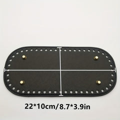 22.8x7.3x9in High Oval PU Leather Bag Bottom - Resistant Handbag Accessory
