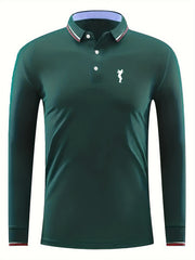 Men's Long Sleeve Lapel Sports Shirt - Spring Fall Winter