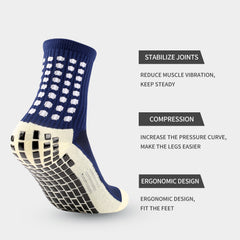 1 Pair Men's Sticky Socks for Football Basketball Sports Padded Grip
