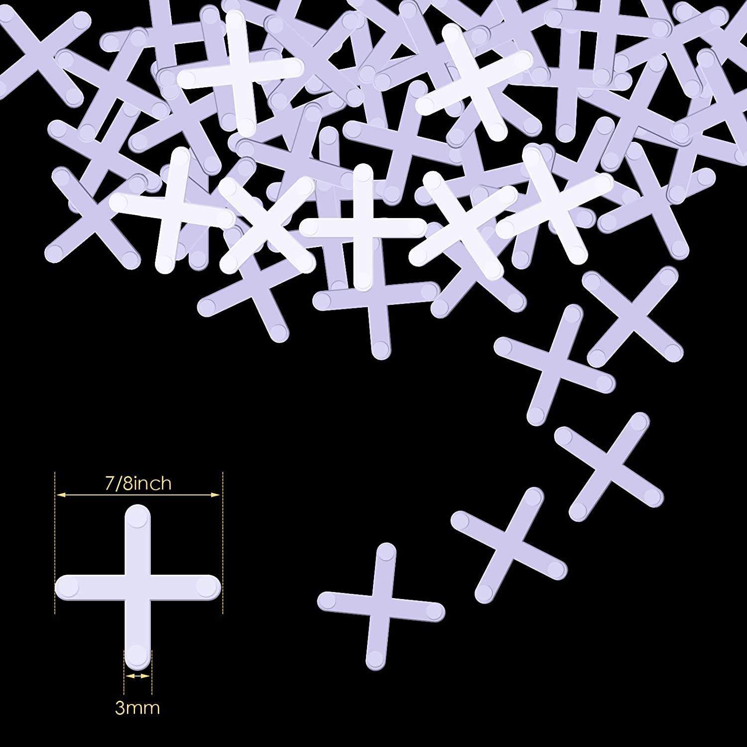 100pcs 3mm Tile Spacers Levelers for Ceramic Stone Installation