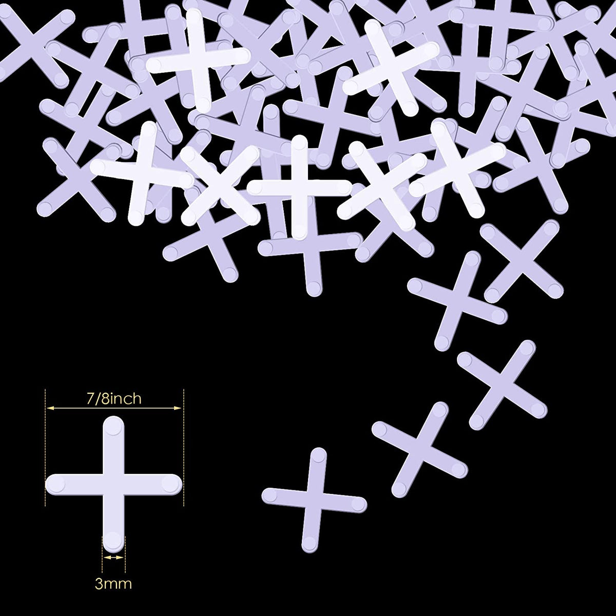 100pcs 3mm Tile Spacers Levelers for Ceramic Stone Installation