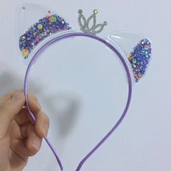 Cat Ears Crown Headband Hair Band for Costume Performance