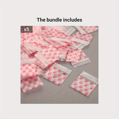 100 Mini Ziplock Bags, Self Adhesive Small Plastic Zip for Candy Cookies