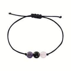 Men's Beads Bracelet - Handmade Natural Stone Stretch Bracelet