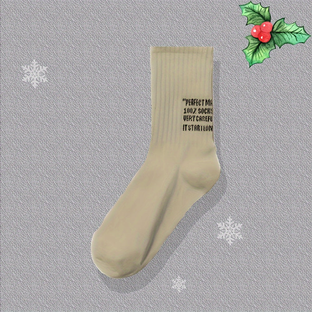 12 Pairs Letter Print Crew Sports Socks Women's Stockings