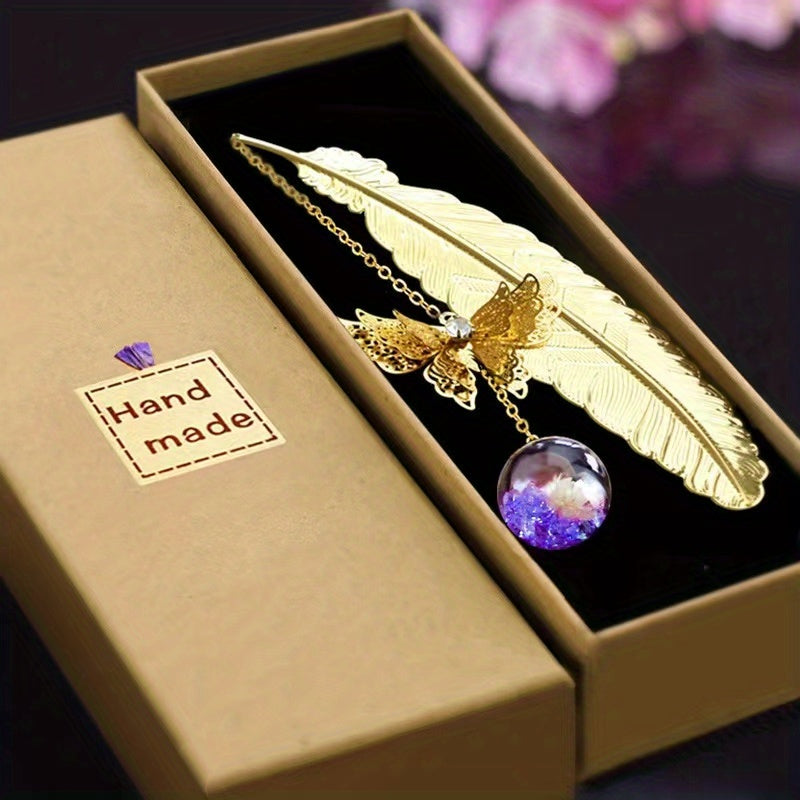 Metal Butterfly Feather Bookmark - Perfect Gift for Women & Girls
