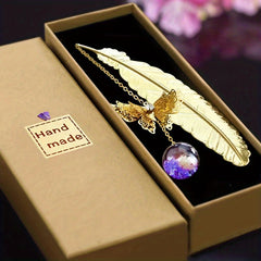 Metal Butterfly Feather Bookmark - Perfect Gift for Women & Girls