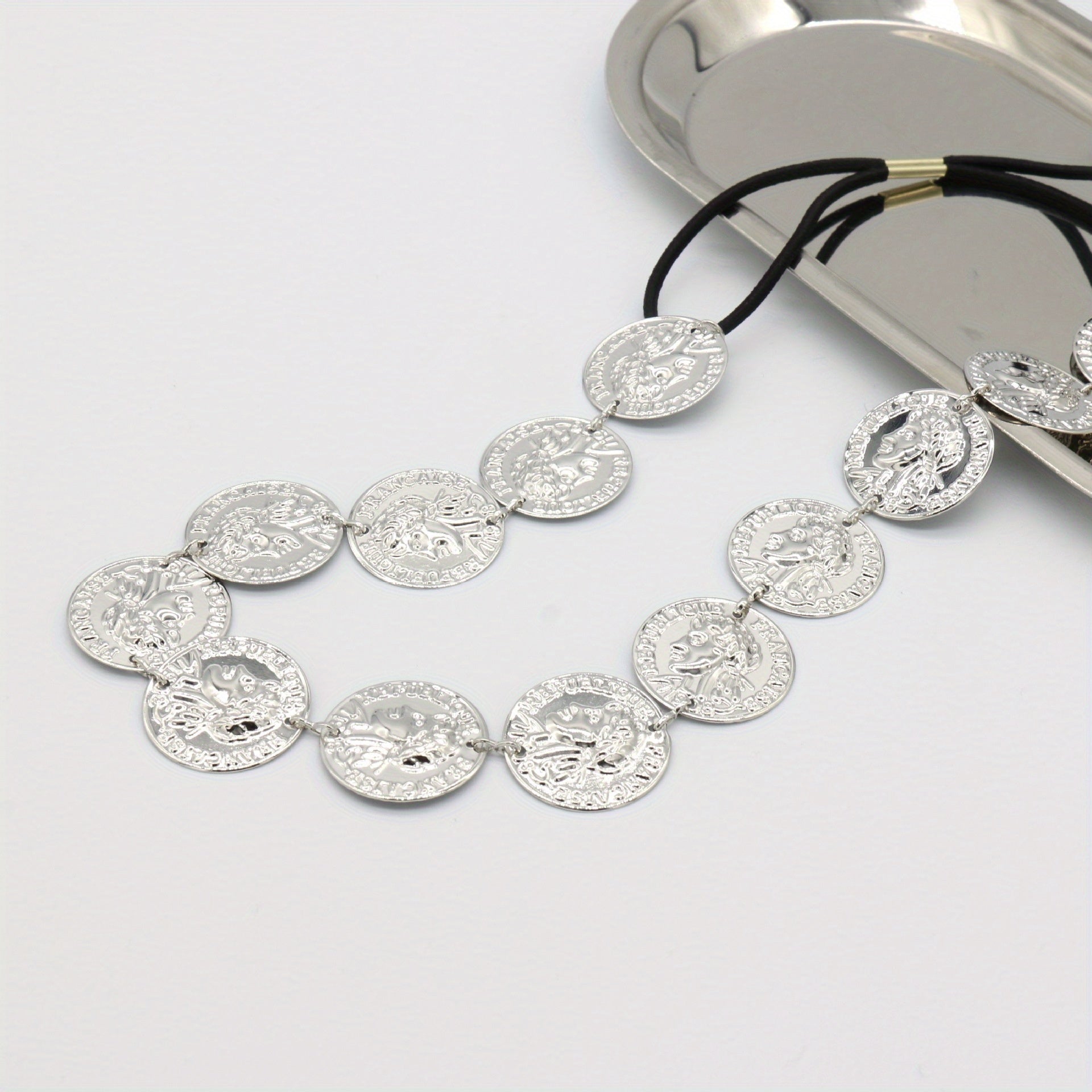 Boho Coin Head Chain Gold Hair Chain Headpieces for Women Girls