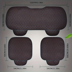 Napa Faux Leather Car Seat Cushion Star Embroidery Non-slip Single Piece