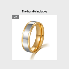 Titanium Steel Couple Ring Wedding Ring 4mm 6mm Wide Band Ring Men Women Love