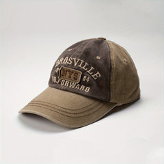 NYS Embroidery Patch Baseball Cap Washed Distressed Vintage Cotton Dad Hat