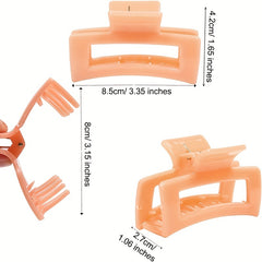 3pcs Square Hair Claw Back Head Bun Head Claw Shark Claw Hair Accessories