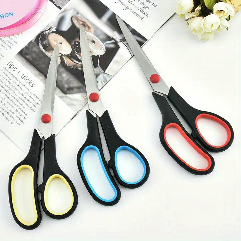 8-Inch Stainless Steel Scissors for Office and Art, Rubber Plastic Handle