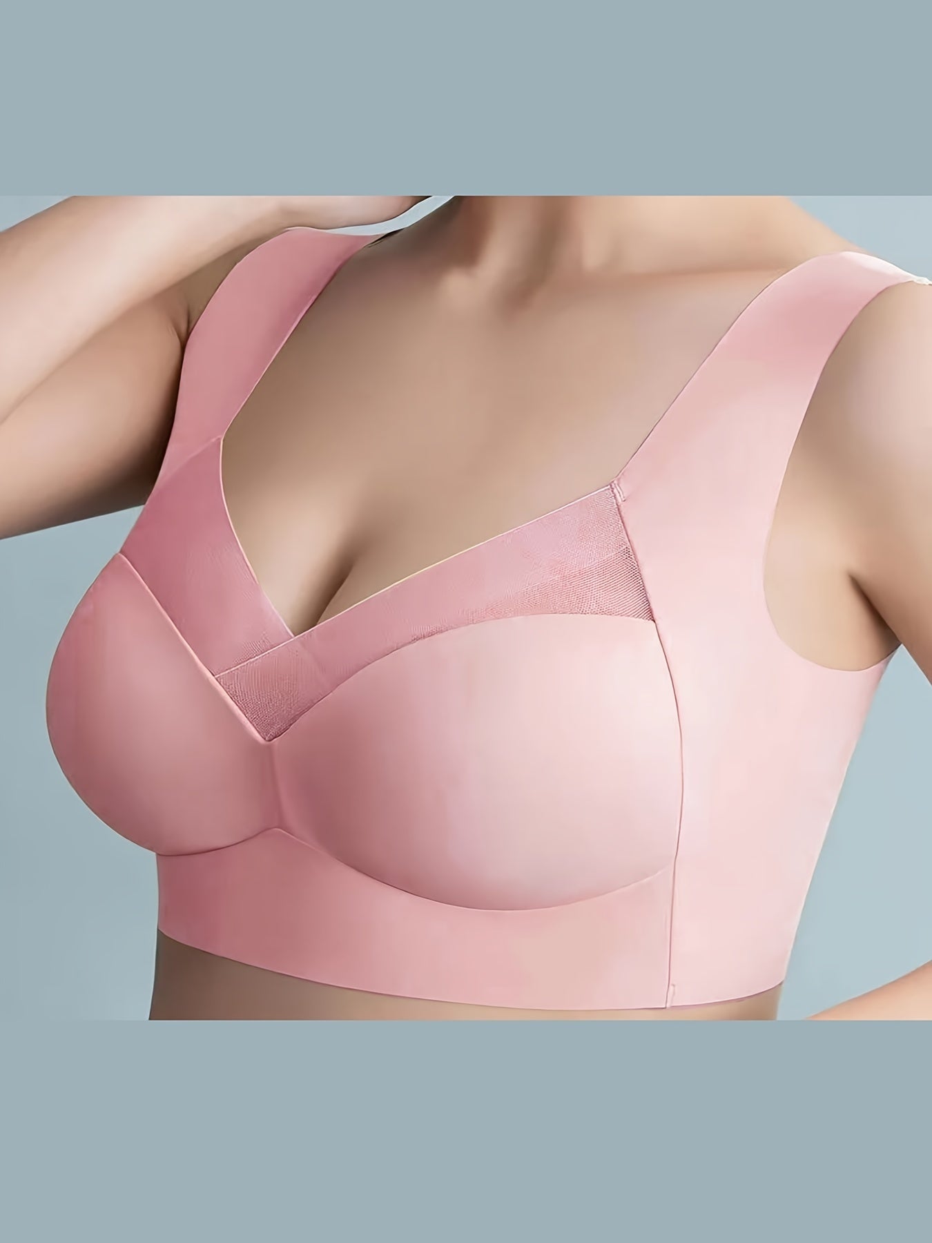 Seamless Mesh Stitching Sports Bra Push Up Tank Bra