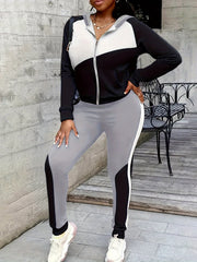  Colorblock Hoodie & Joggers Set