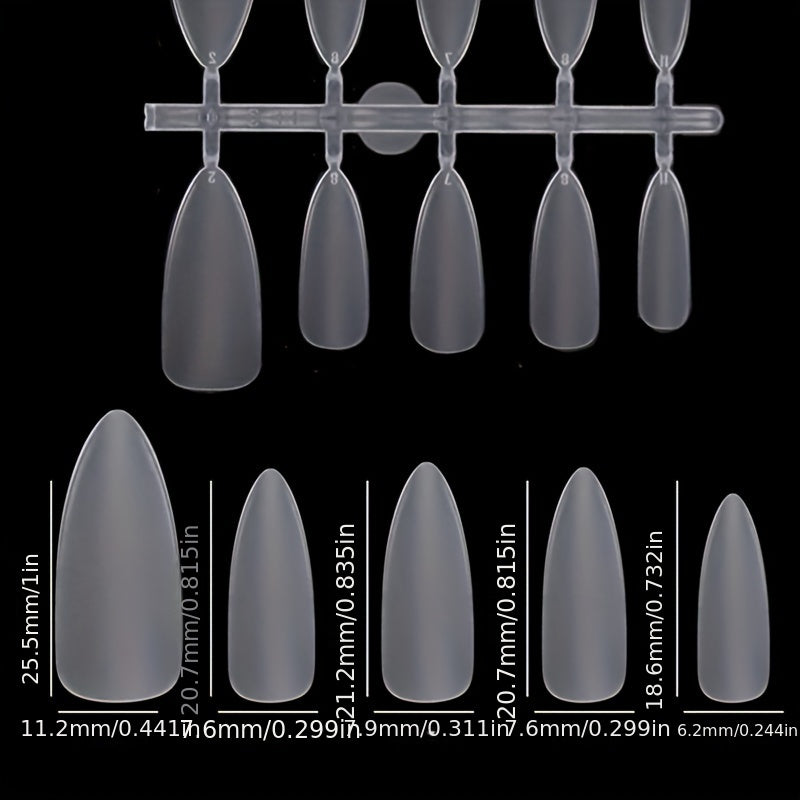 100pcs Soft Gel Nail Tips Almond Shaped False Nail Tips For Nail Extension