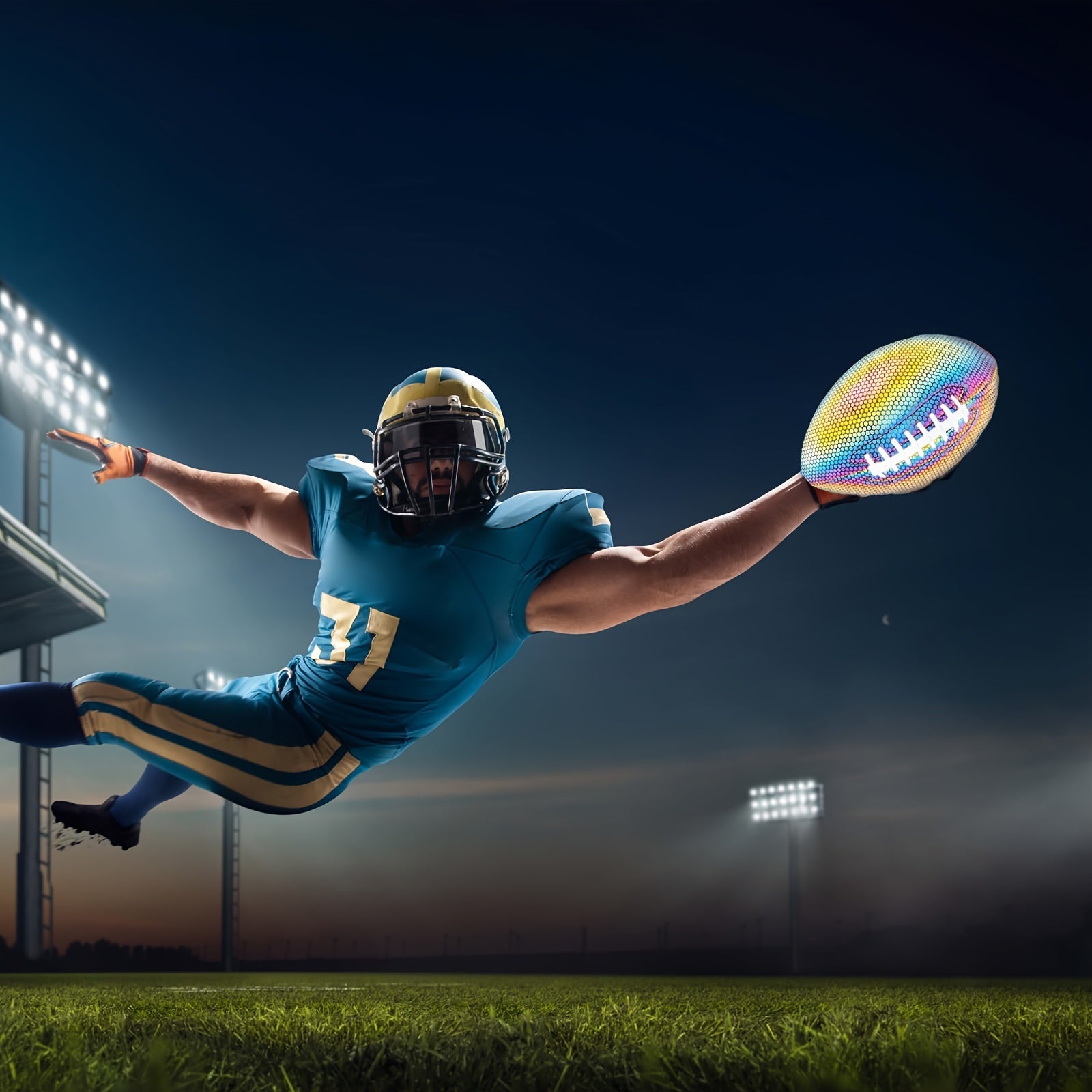 American Reflective Rugby PU Football for Competition Training