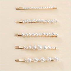5pcs Faux Pearl Hairpin Hair Clip for Women Girls Wedding