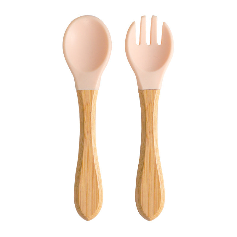 Soft Silicone Baby Fork Spoon for Little Ones
