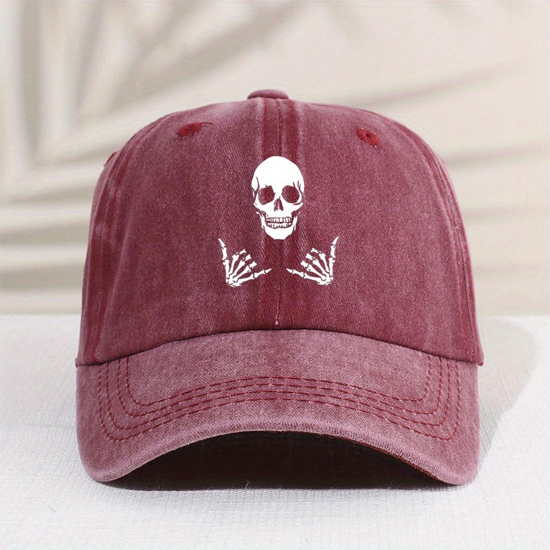 Kids Vintage Double Skull Baseball Cap Sunshade