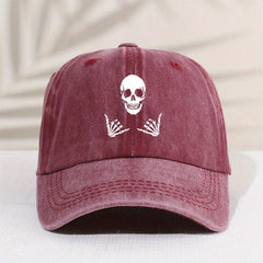 Kids Vintage Double Skull Baseball Cap Sunshade