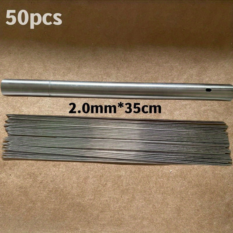 20pcs 304 Stainless Steel BBQ Round Skewers + Container, Kitchen Accessories
