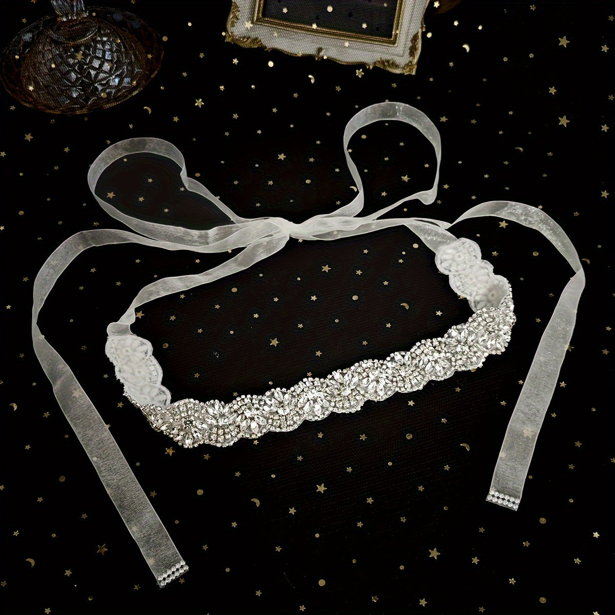 MIALLO Bridal Rhinestone Belt Handcrafted Sparkling Waistband Wedding Dresses