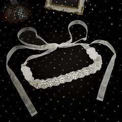 MIALLO Bridal Rhinestone Belt Handcrafted Sparkling Waistband Wedding Dresses
