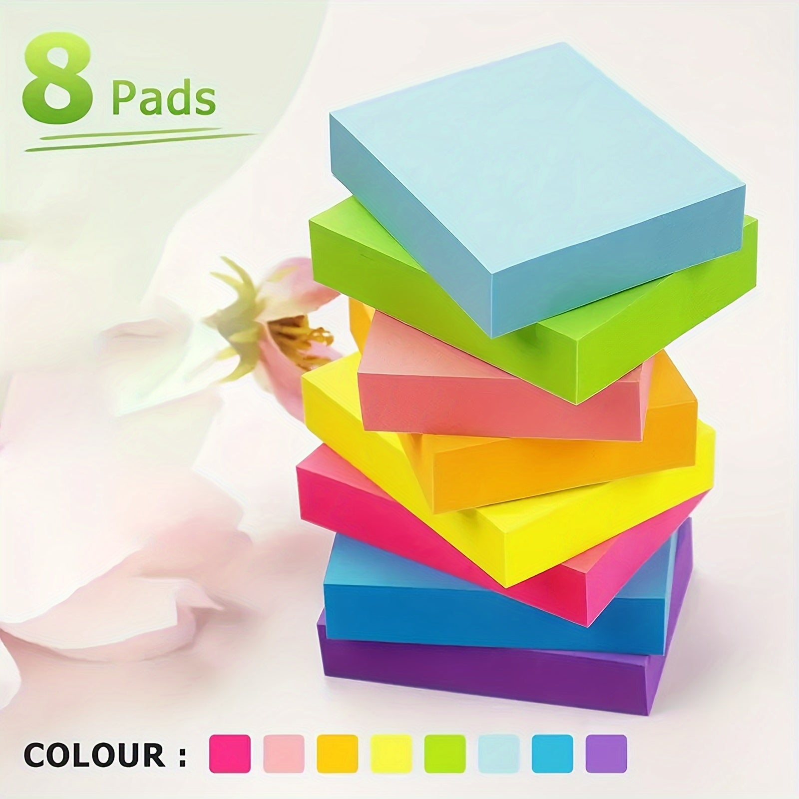 16pcs Fluorescent Sticky Notes Mini Small Note Pad Student Stationery