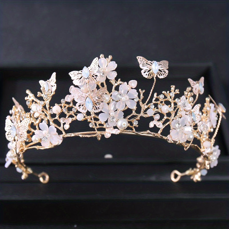Glitter Rhinestone Crown Bridal Tiara Hair Accessories