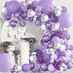 Purple Balloon Arch Garland Party Decoration Wedding Graduation Anniversary