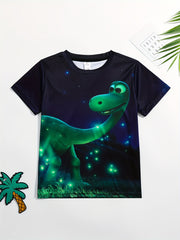 Boys' Dinosaur T Shirt 3D Print Short Sleeve Tee for Summer Outdoor Fun