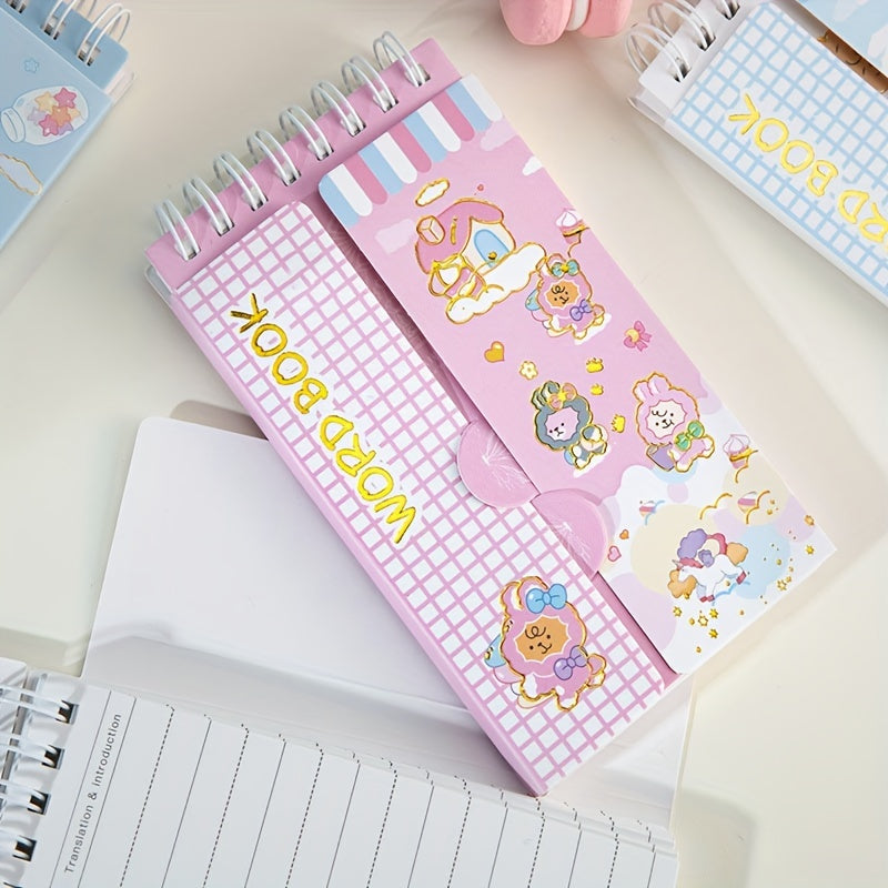 2pcs Portable English Word Book Memory Words Notepad Coil Record Book
