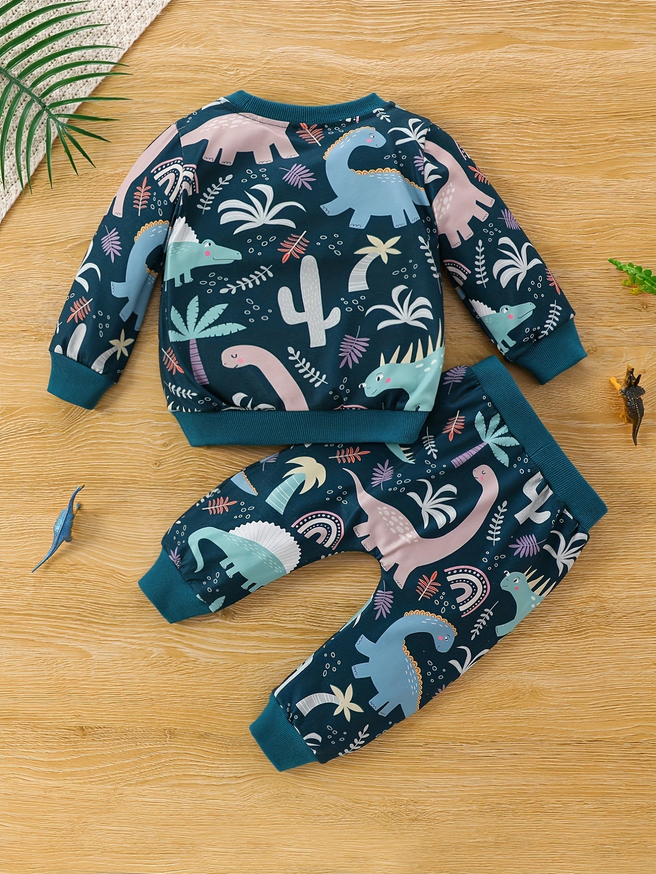Baby Boys Dinosaur Print Set Sweatshirt Trousers Loungewear