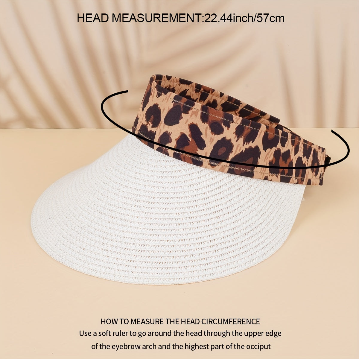 Leopard Block Visor Hat Women UV Protection