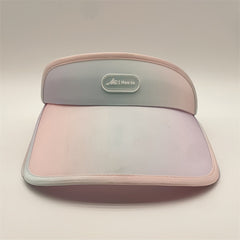 Gradient Golf Visor Hat Adjustable PVC Sun Beach Hat
