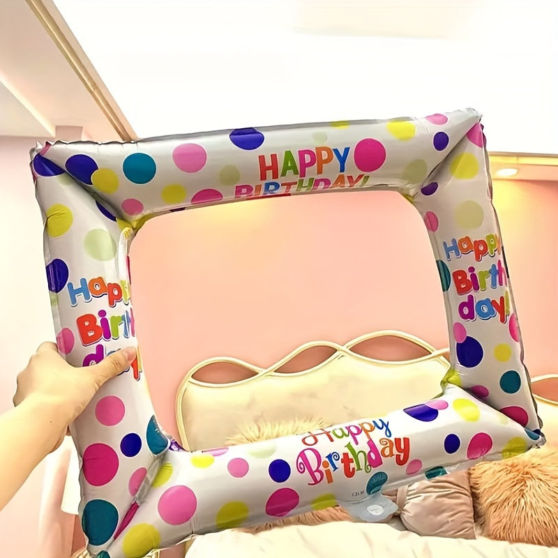 1pc Birthday Photo Frame Aluminum Balloon Party Decoration