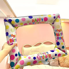 1pc Birthday Photo Frame Aluminum Balloon Party Decoration