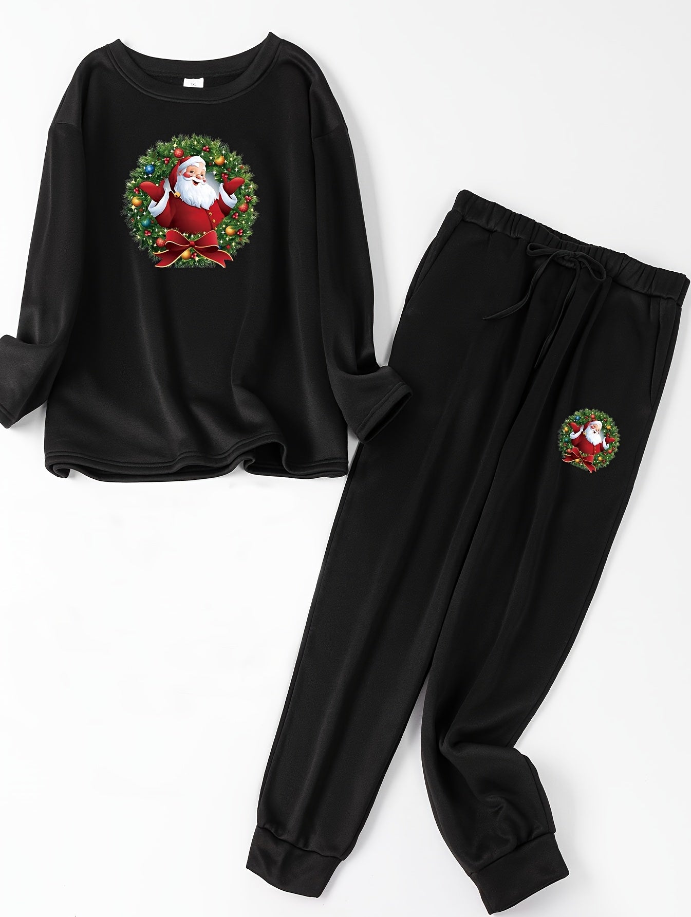  Christmas Lounge Set - Fleece Top & Joggers Pajama