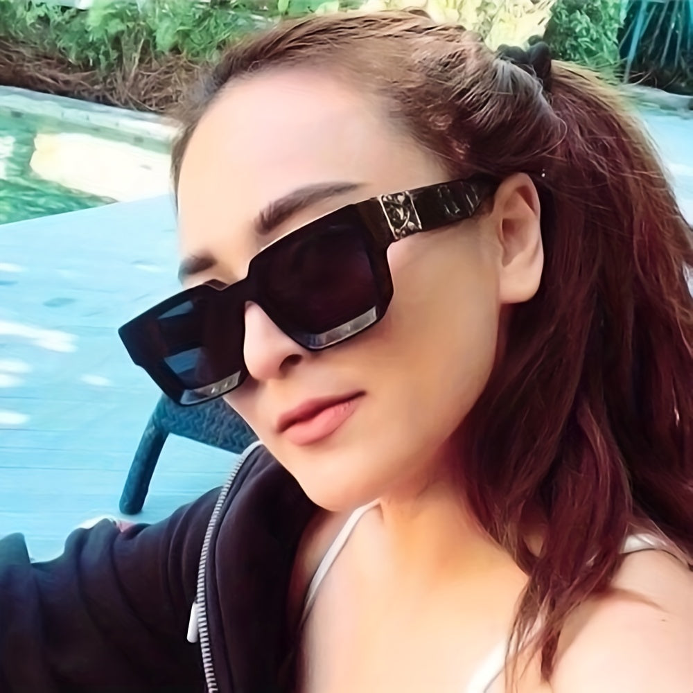 Large Square Sunglasses Mirror Lens UV400