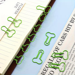 21pcs Cartoon Shaped Paper Clips Office Stationery Special Plastic Clips