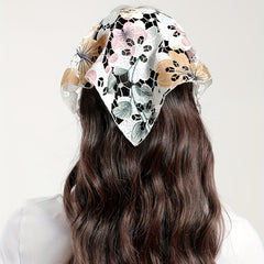 Crocheted Flower Triangle Headband - Pastoral Style Hair Accessory