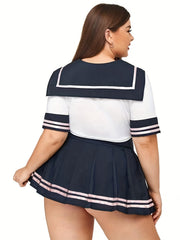  Preppy Cosplay Lingerie Set Sailor Costume 2pcs Set