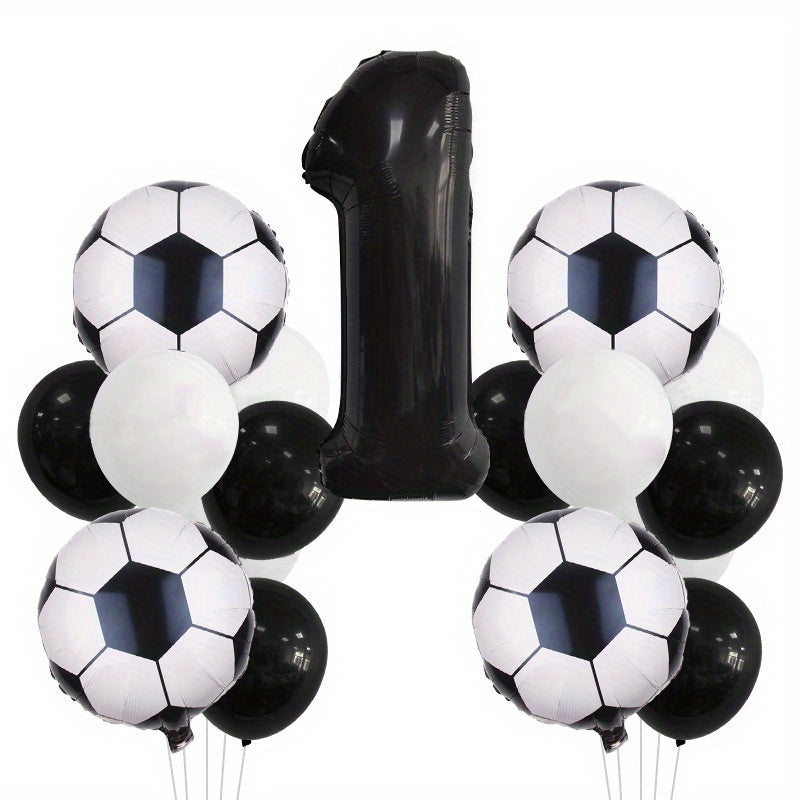 17pcs Football Theme Kids Birthday Party Decor Set