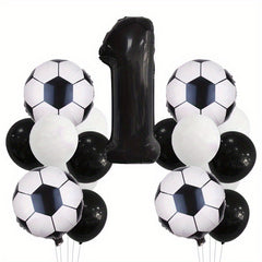 17pcs Football Theme Kids Birthday Party Decor Set